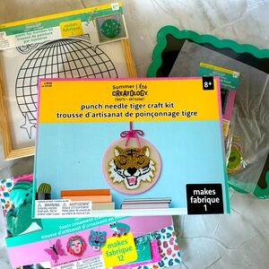 Set of 4 Creatology Kids Craft Kit Bundle – Punch Needle, Foam Ornaments & Paint